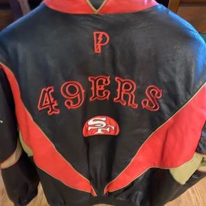San Francisco 49s NFL leather coat.